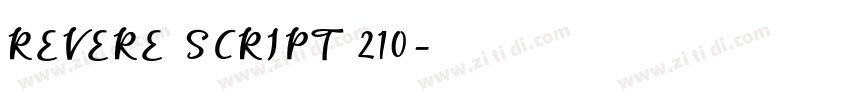 REVERE SCRIPT 210字体转换